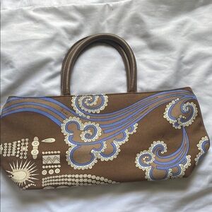 Emilio Pucci Brown and Blue Patterned Women's Bag